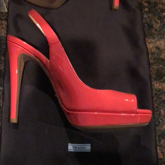 ****SOLD****Authentic Prada peep Toe Heels in 7.5 - Picture 5 of 6